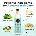 Argan Oil and Biotin Shampoo with Pumpkin Seed oil and Green Tea Extract - Deep Moisturisation and Protection - 500ML - ALZIBA CARES